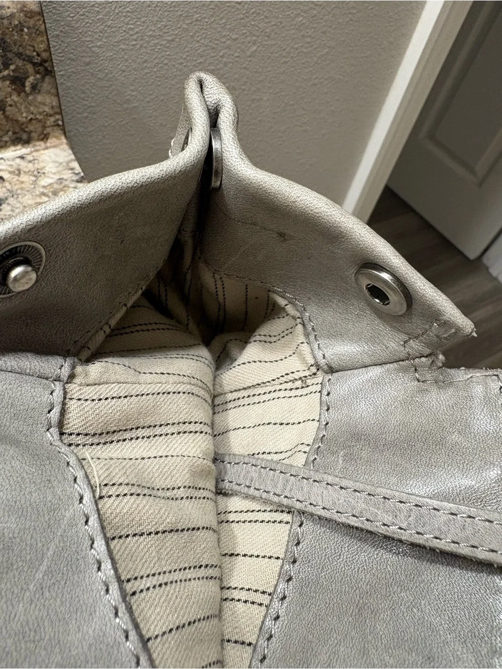 Frye Gray Leather Shoulder Bag - Picture 9 of 9